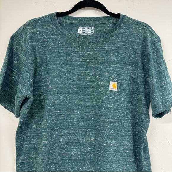 Carhartt Men’s Green Heathered Short Sleeve Tee Shirt Mens Medium Casual - Picture 2 of 8
